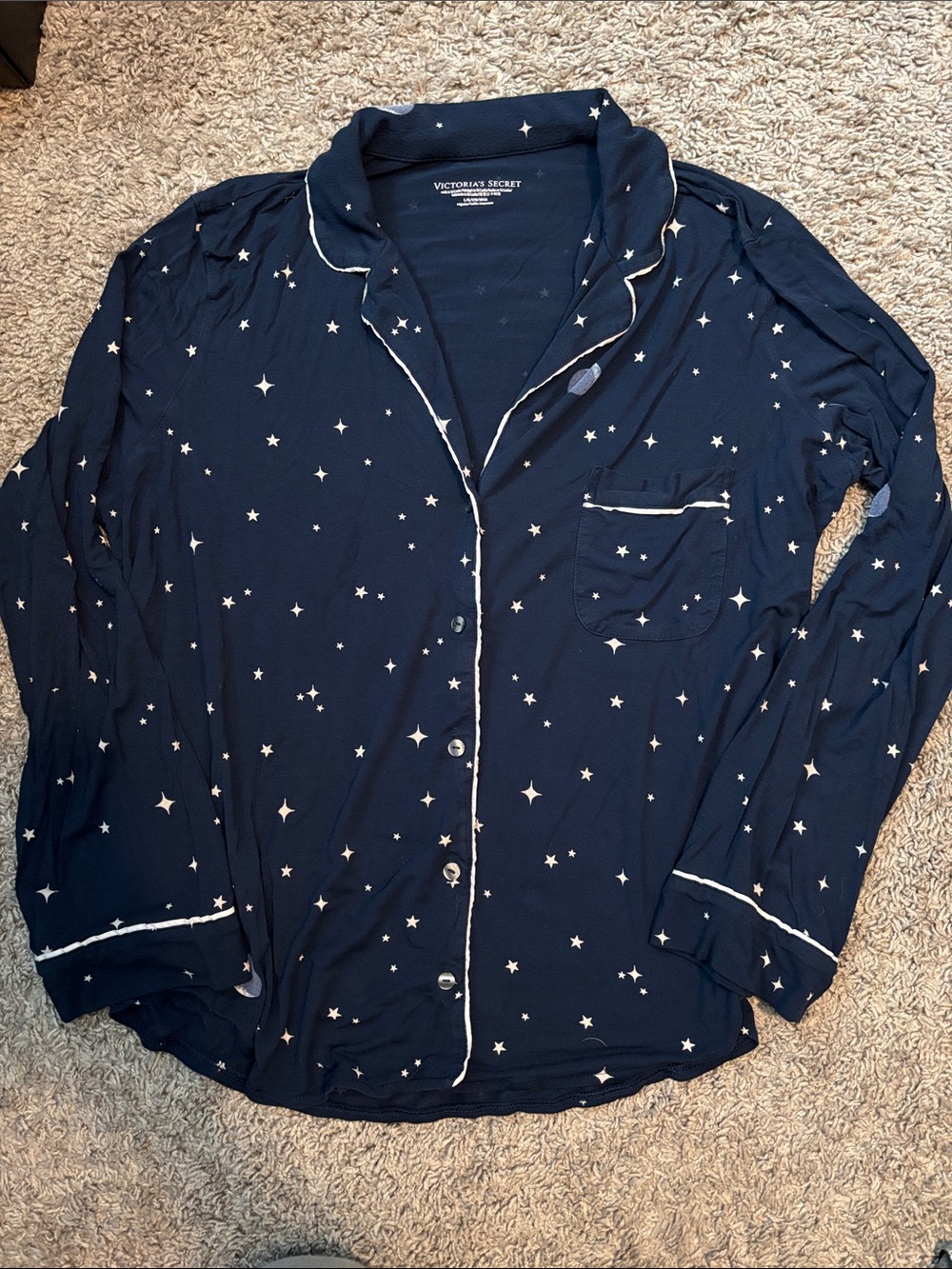 Victoria's Secret Navy Star Print Pajama Set - Picture 4 of 5